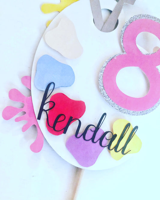 Paint Cake Topper | Art Party